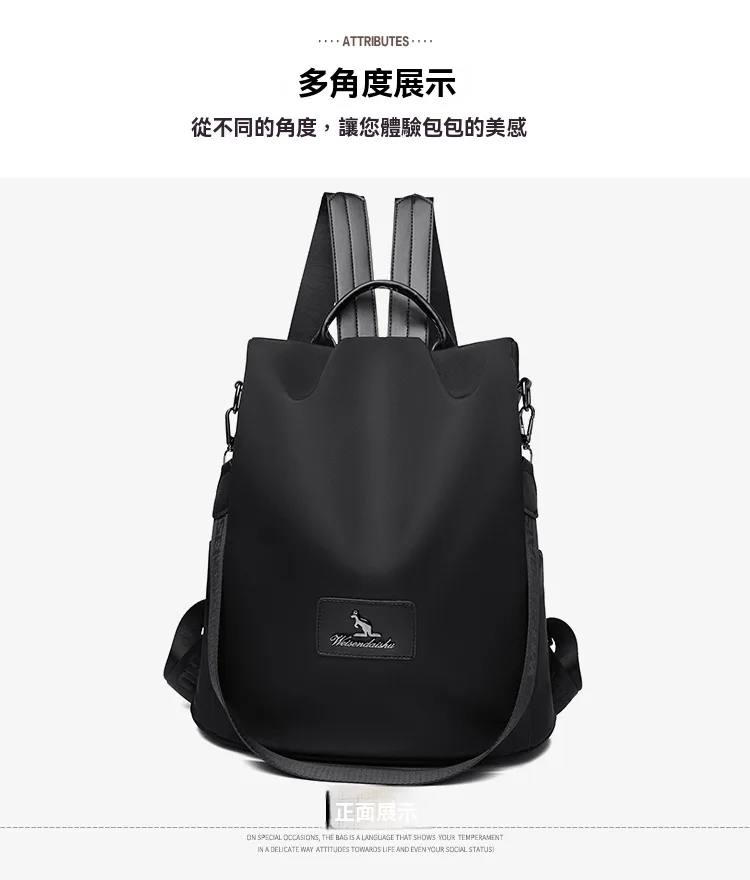 🎨【時尚真皮雙肩包】 时尚百搭x匠心手工 職人一針一線縫製，不只有超高顏值，更是耐用的工藝品！通勤/旅行皆時尚滿分。✅ 🦘 袋鼠仿生設計：靈感源自袋鼠育兒袋，多層次開口設計，取物便利、分類收納，讓你告別雜亂，從此不再“海底撈針” - 12
