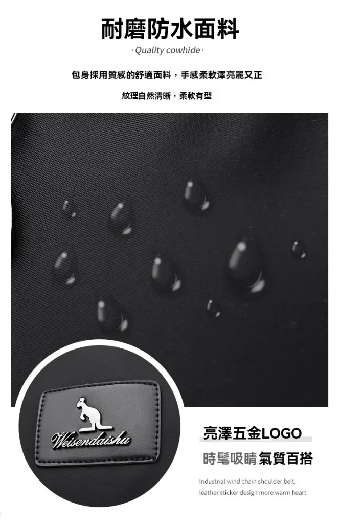 🎨【時尚真皮雙肩包】 时尚百搭x匠心手工 職人一針一線縫製，不只有超高顏值，更是耐用的工藝品！通勤/旅行皆時尚滿分。✅ 🦘 袋鼠仿生設計：靈感源自袋鼠育兒袋，多層次開口設計，取物便利、分類收納，讓你告別雜亂，從此不再“海底撈針” - 2