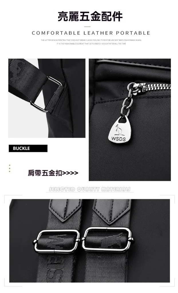 🎨【時尚真皮雙肩包】 时尚百搭x匠心手工 職人一針一線縫製，不只有超高顏值，更是耐用的工藝品！通勤/旅行皆時尚滿分。✅ 🦘 袋鼠仿生設計：靈感源自袋鼠育兒袋，多層次開口設計，取物便利、分類收納，讓你告別雜亂，從此不再“海底撈針” - 3